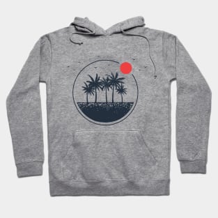 Beach. Palms. Geometric Style Hoodie